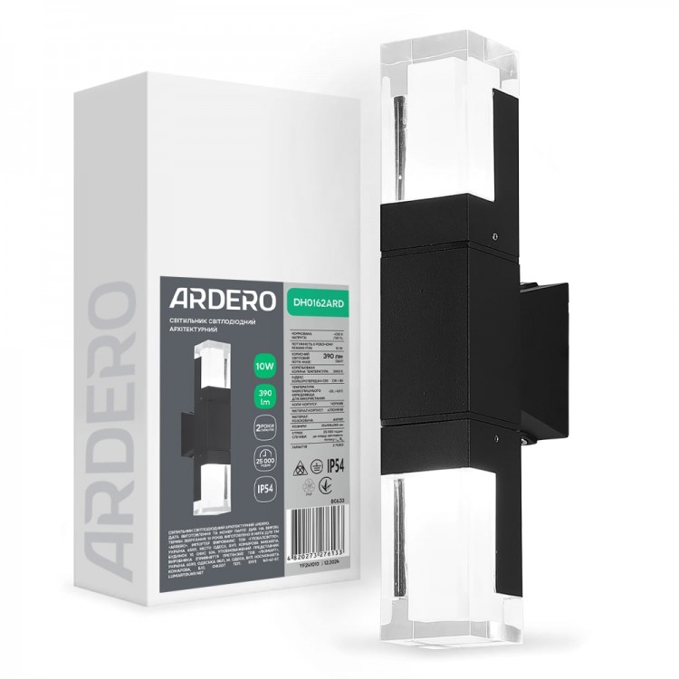 Архитектурный светодиодный накладной светильник Ardero DH0162ARD ARCTIC 10Вт 3000K черный