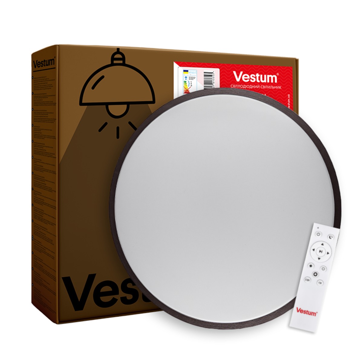 RING матовый 60W 395*60мм 3000К-6500К с ДК бронзовый