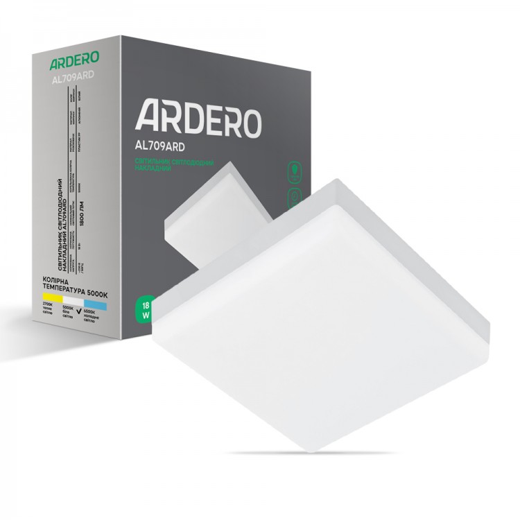 Светодиодный накладной светильник Ardero AL709ARD 18Вт 5000K белый