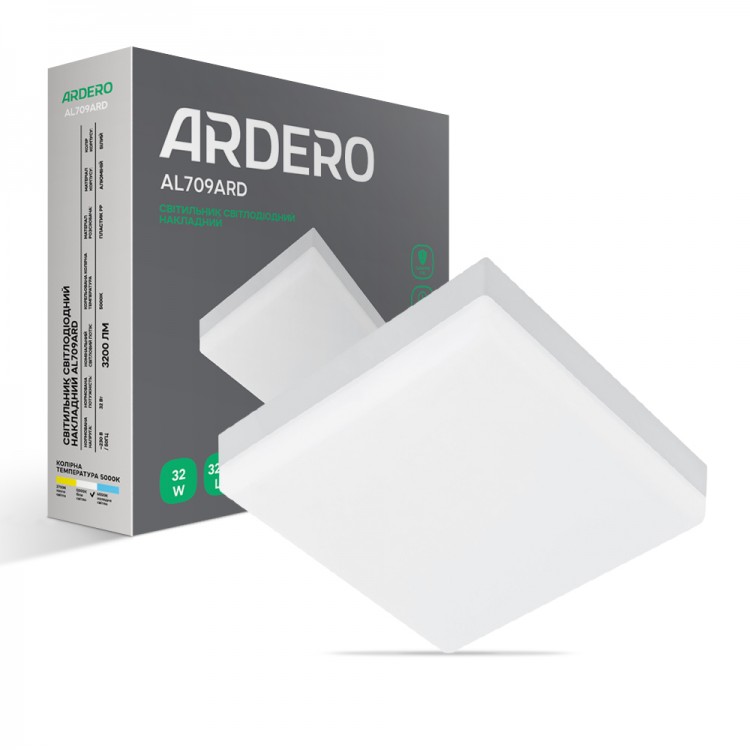 Світлодіодний накладний світильник Ardero AL709ARD 32Вт 5000K білий