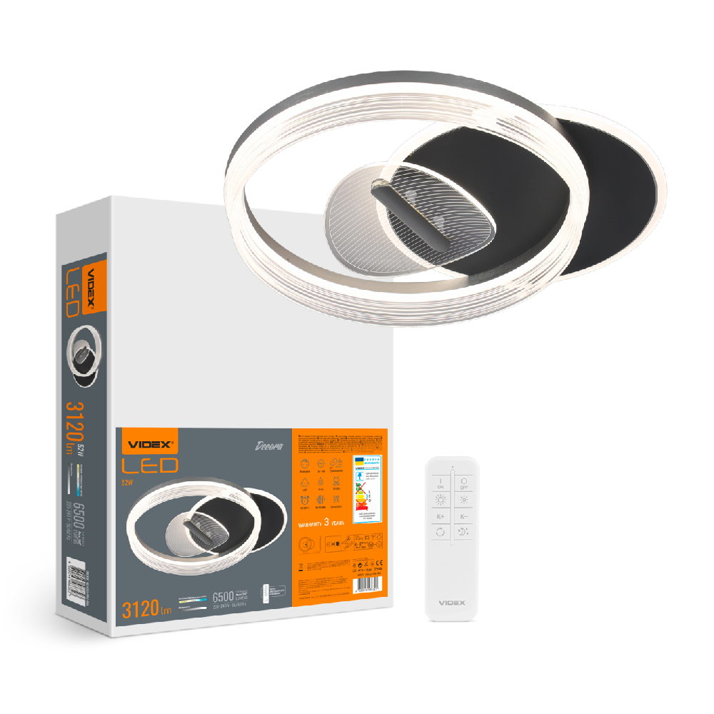 LED светильник функциональный VIDEX DECORA 52W VL-CLD-992-BSL