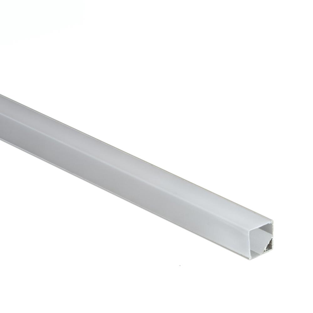 LED профиль угловой ЛПУ (16х16мм) 2 м рассеиватель квадратный матовый