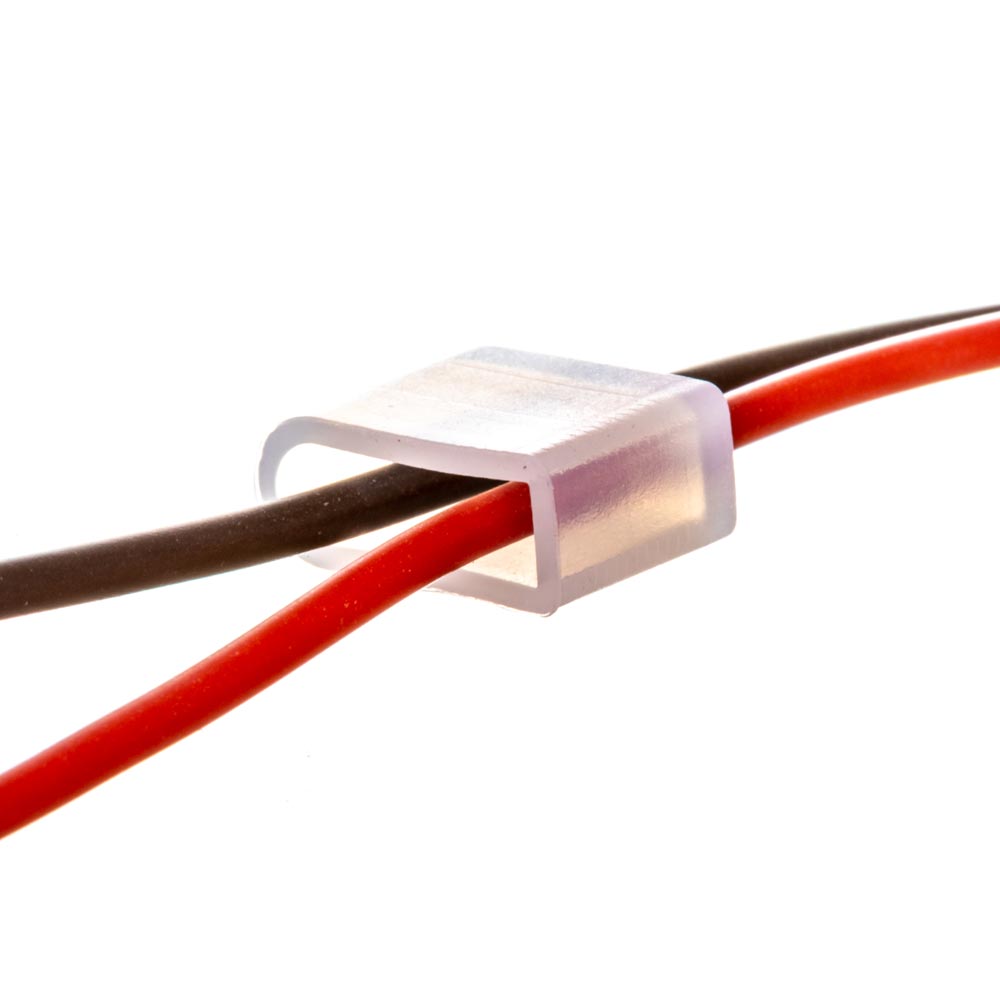 Комплектующие к LED неону 6мм 12В (2 провода + 2 заглушки)
