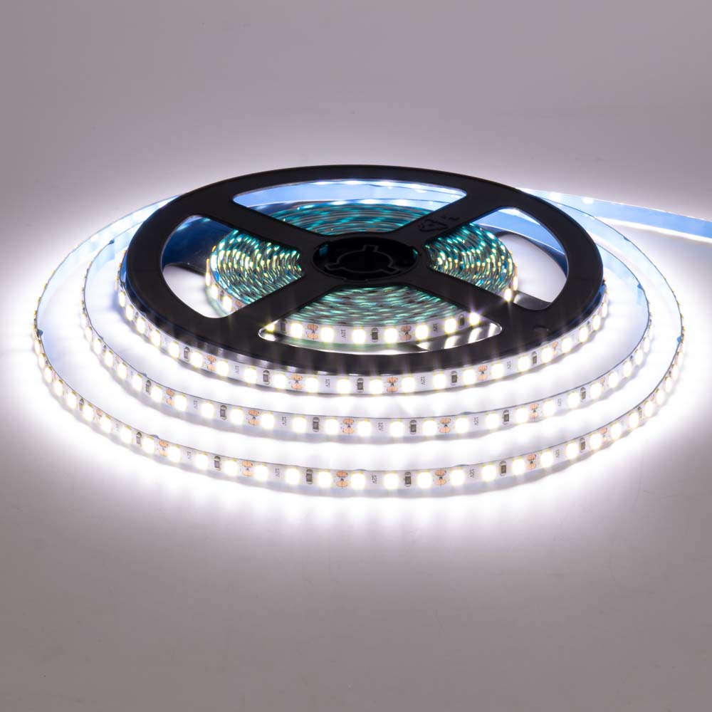 Светодиодная лента 5 mm белая нейтральная 12V AVT smd3528 120LED/м IP20