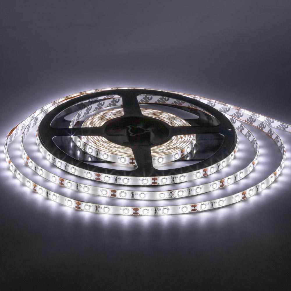 Светодиодная лента белая нейтральная 12V smd2835 120LED/м IP20 Бухта 50м