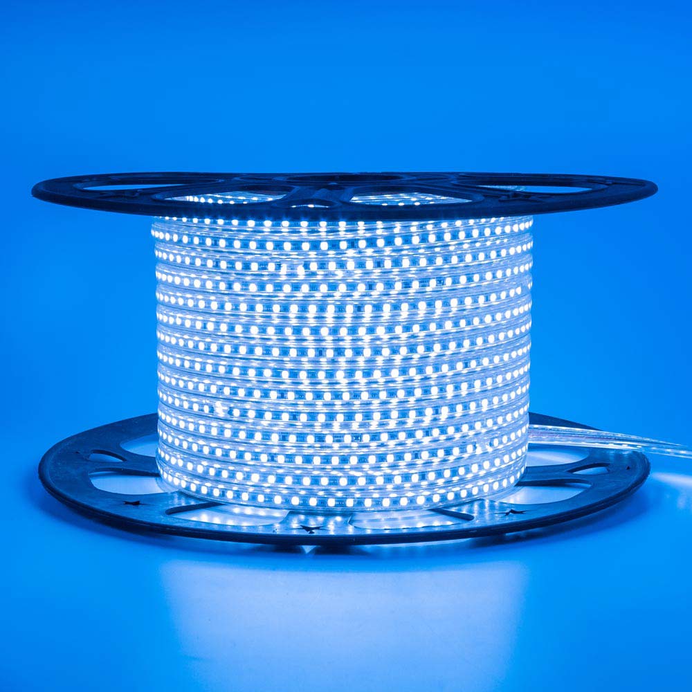 SL-0341Світлодіодна стрічка синя 220V герметична AVT smd2835 120LED/м 4Вт/м IP65