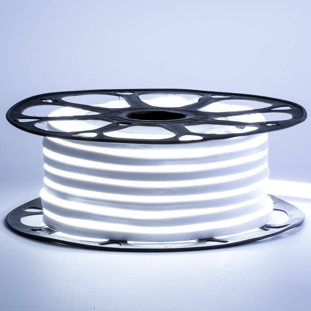 Неоновая лента светодиодная белая холодная AVT-1 220V smd2835 120LED/м 7Вт/м IP65