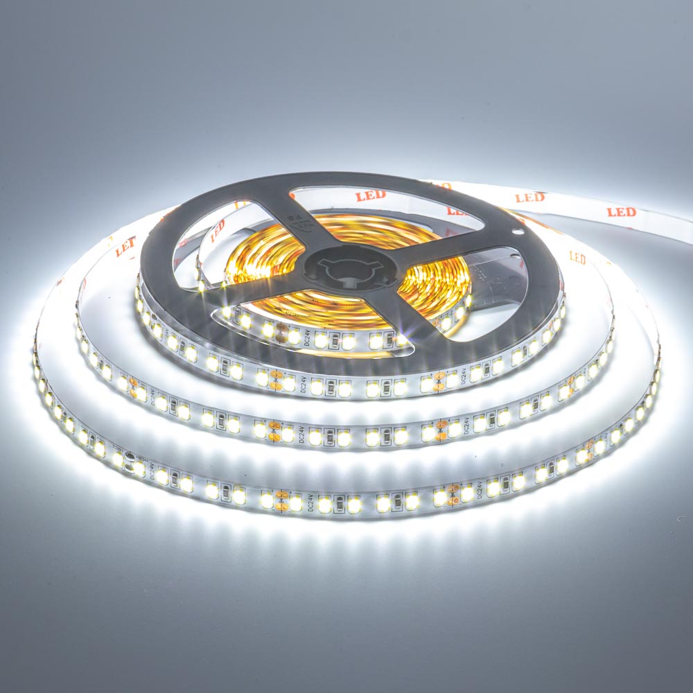 Светодиодная лента белая 24V AVT smd2835 204LED/м IP20