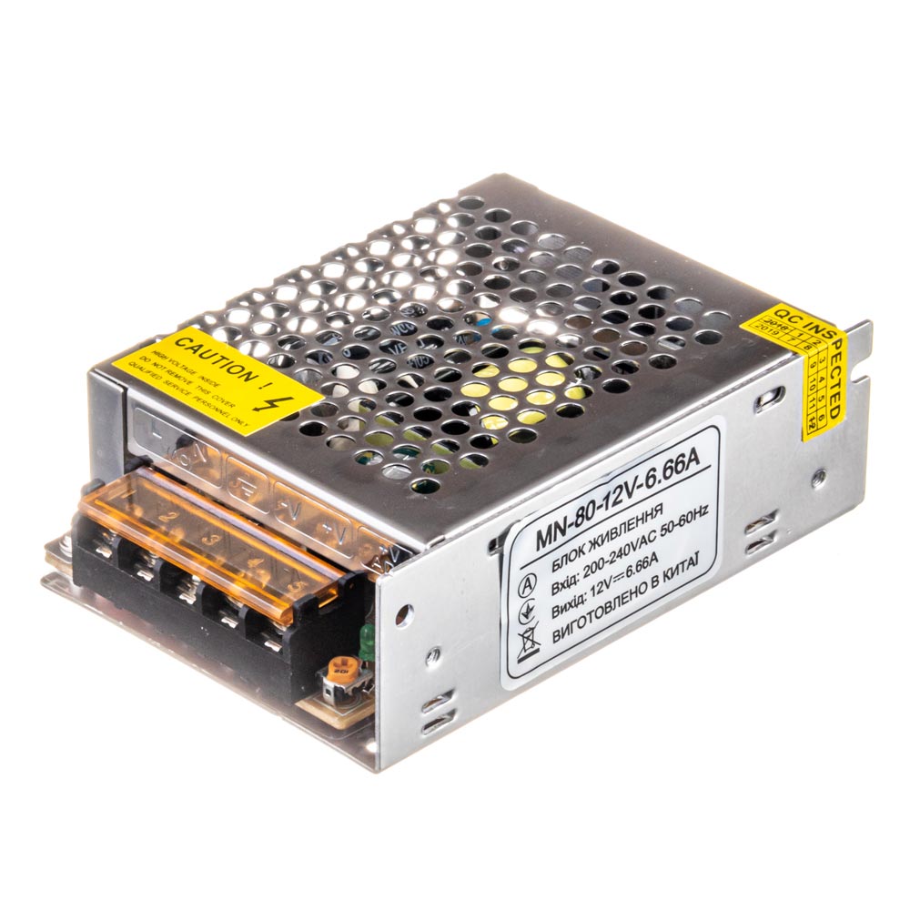 Блок питания 12V 6.6A 80Вт IP20 MN