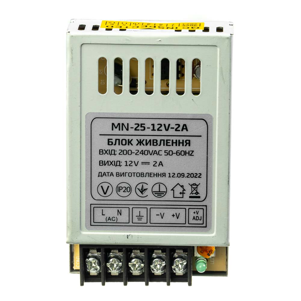 Блок питания 12V 2A 25Вт IP20 MN