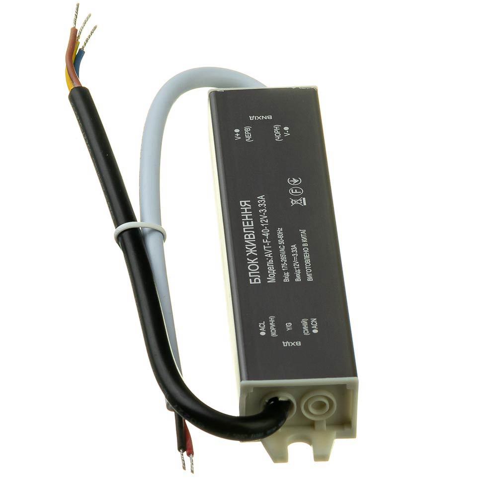 Блок питания 12V (герметичный) 3,33А 40Вт AVT