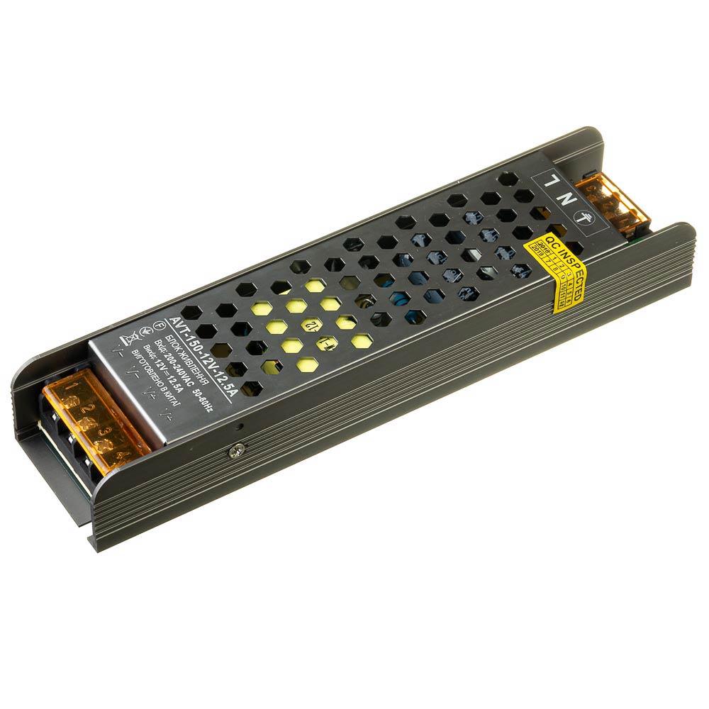 Блок живлення 12V 12,5А 150Вт IP20 AVT