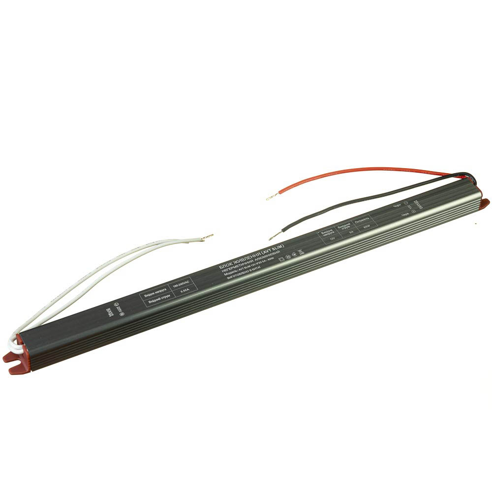 Блок питания узкий 12 В 5А 60Вт IP20 AVT SLIM